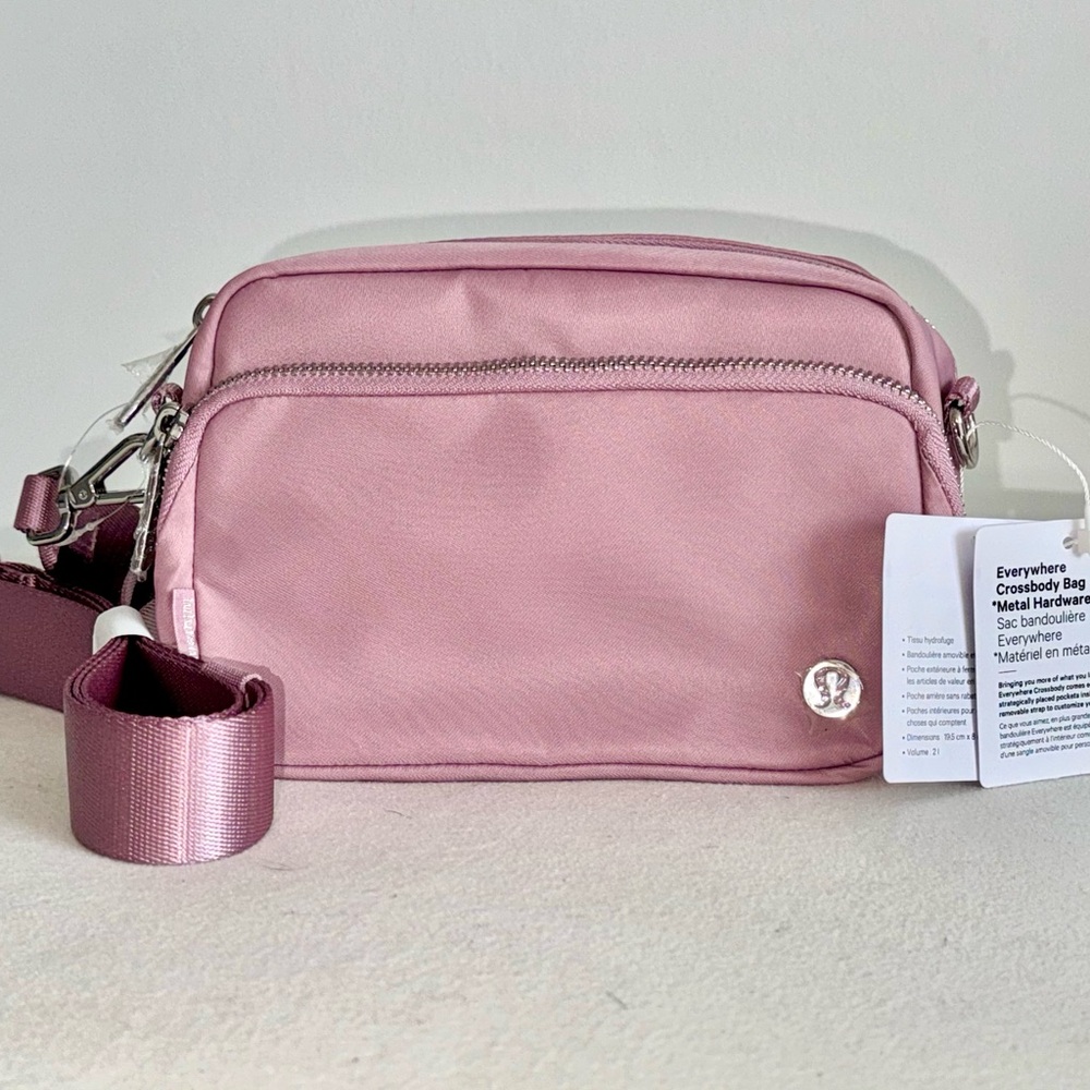 Lululemon Athletica Pink Crossbody Bag with Adjustable Strap
